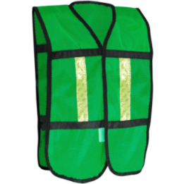 CHALECO VERDE D/MALLA C/CINTA REFLECTIVA Y CIERRE DE VELCRO SR-1010VCRL