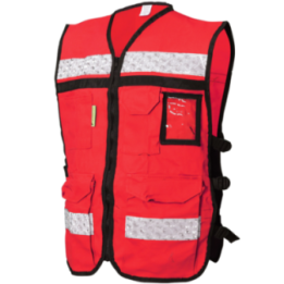 CHALECO C.  ROJO ABIERTO T/RESCATISTA LIGERO SR-2040RCR