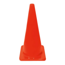 CONO DE SEGURIDAD  28" C/NARANJA  DE PVC  SR-3185