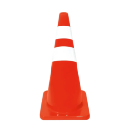 CONO DE SEGURIDAD  28" C/NARANJA DE PVC, 2 CINTAS  REFLEJANTE SR-3185-2RK
