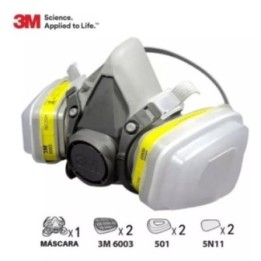 MEDIA MASCARA PARA DOS FILTROS SERIE 3M-6200