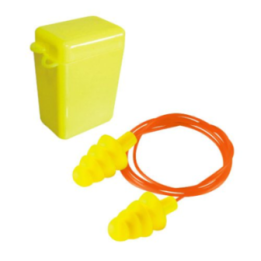 TAPON AUDITIVO REUSABLE 27DB C/AMARILLO C/CORDON, CAJA C/1PAR M. JYRSA