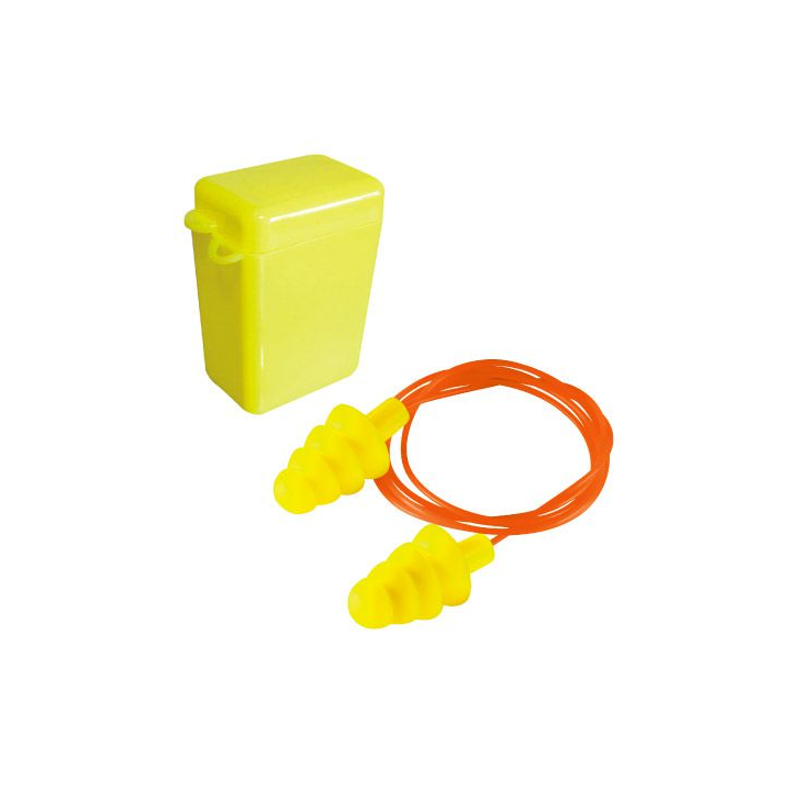 TAPON AUDITIVO REUSABLE 27DB C/AMARILLO C/CORDON, CAJA C/1PAR M. JYRSA