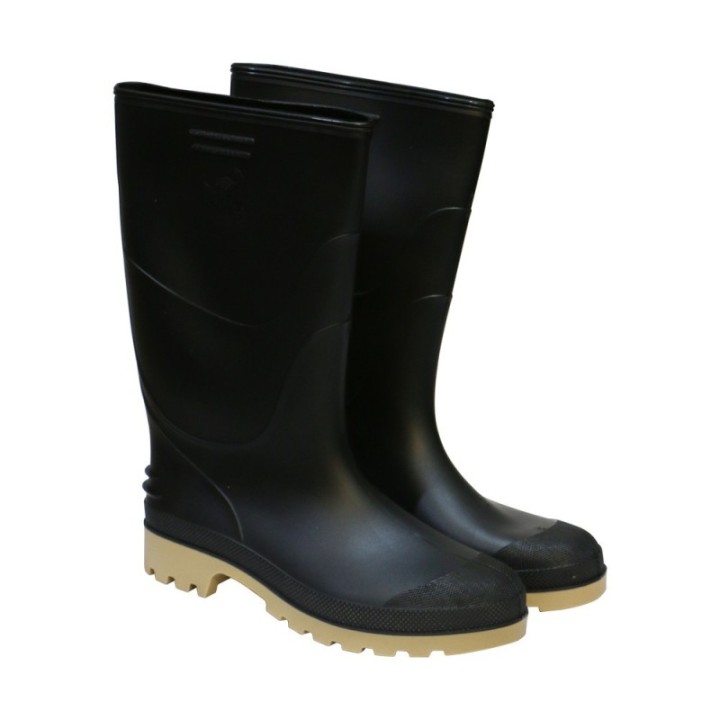 BOTA DE HULE DINOSAURIO COLOR NEGRO Y BLANCA