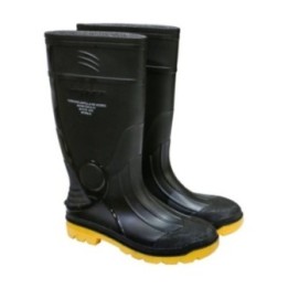 BOTA DE HULE PREDATOR COLOR NEGRO PUNTERA DE ACERO