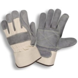 GUANTE DE CUERO Y LONA  PALMA REFORZADA CON HILO KEVLAR 1RA CALIDAD MOD:7540AL CORDOVA