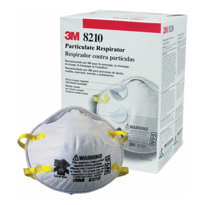 MASCARILLA DESECHABLE P/POLVO Y NEBLINA N95 CAJA DE 20 UNI 3M-8210